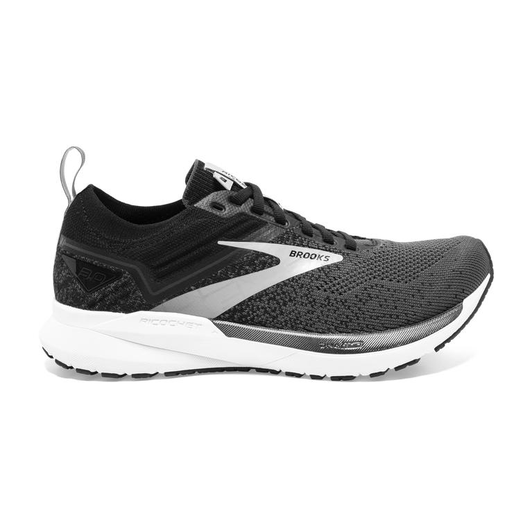 Brooks Ricochet 3 Lightweight Men's Road Running Shoes - Black/Blackened Pearl/White (71394-RLHI)